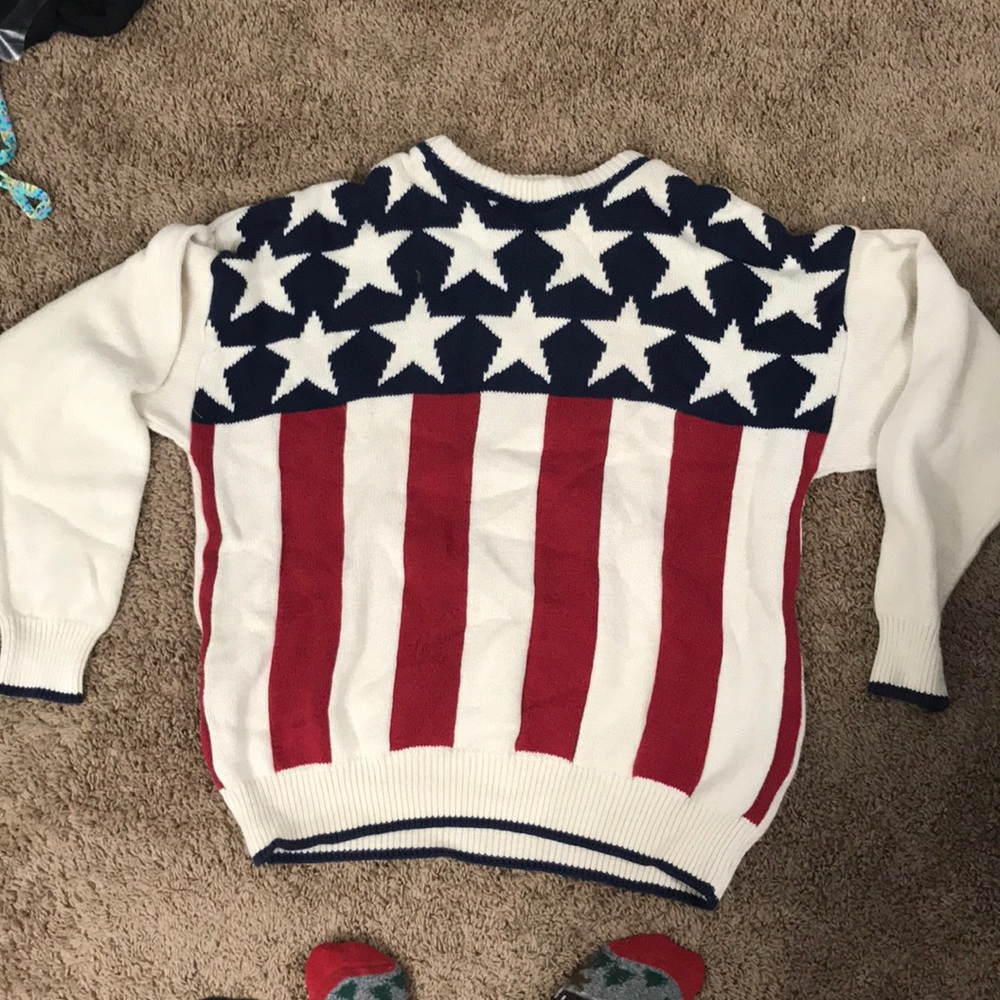 Vintage American flag sweater